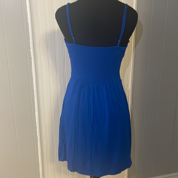 Royal Blue GUESS Spaghetti Strap Zip Up Dress XS $45 - Picture 5 of 8